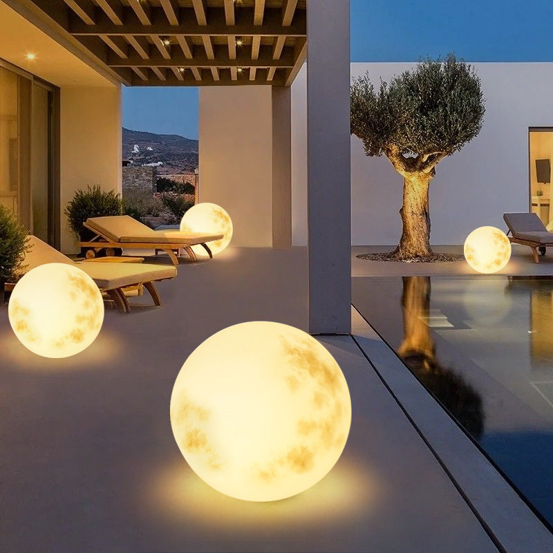Moon globe outdoor light - view 2