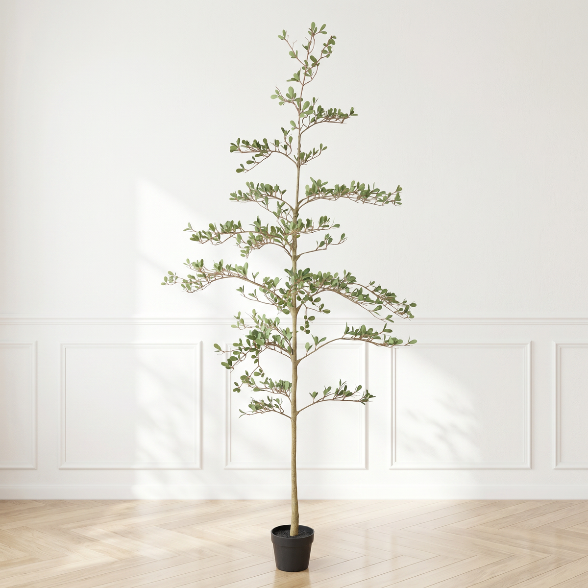 6ft artificial olive tree in a weighted matte black pot - view 5
