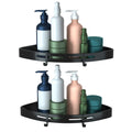 Black corner shower caddy shelf, 2 pack