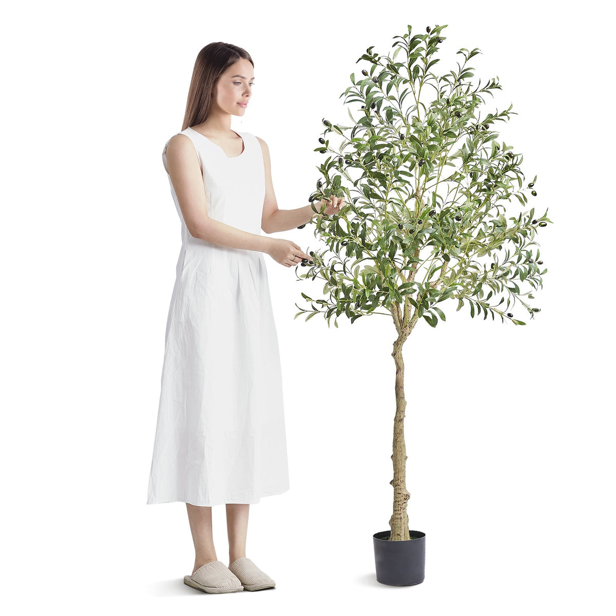 6ft artificial olive tree with PE foliage