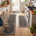 Boho kitchen rug, set of 3