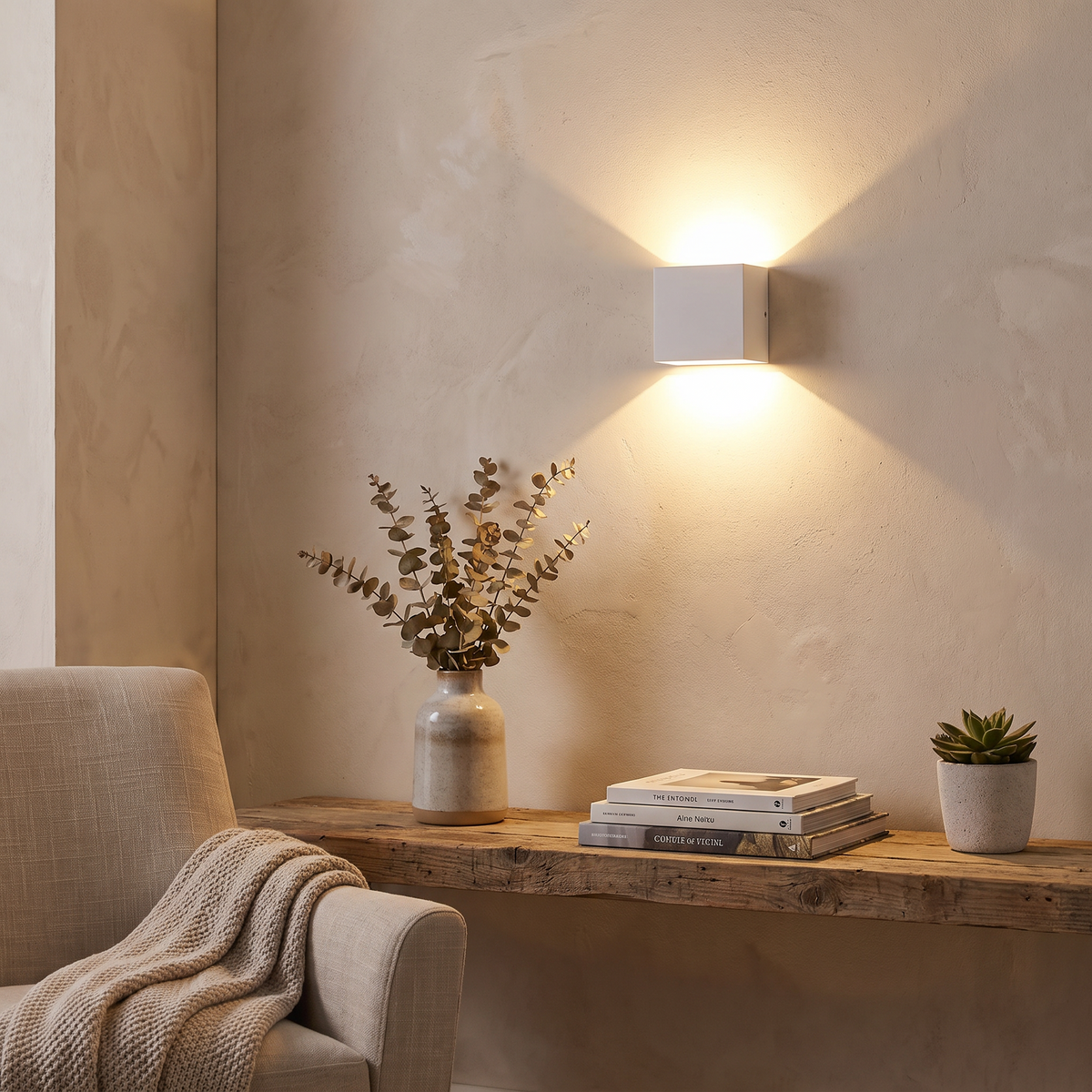 Nordic wave LED wall light