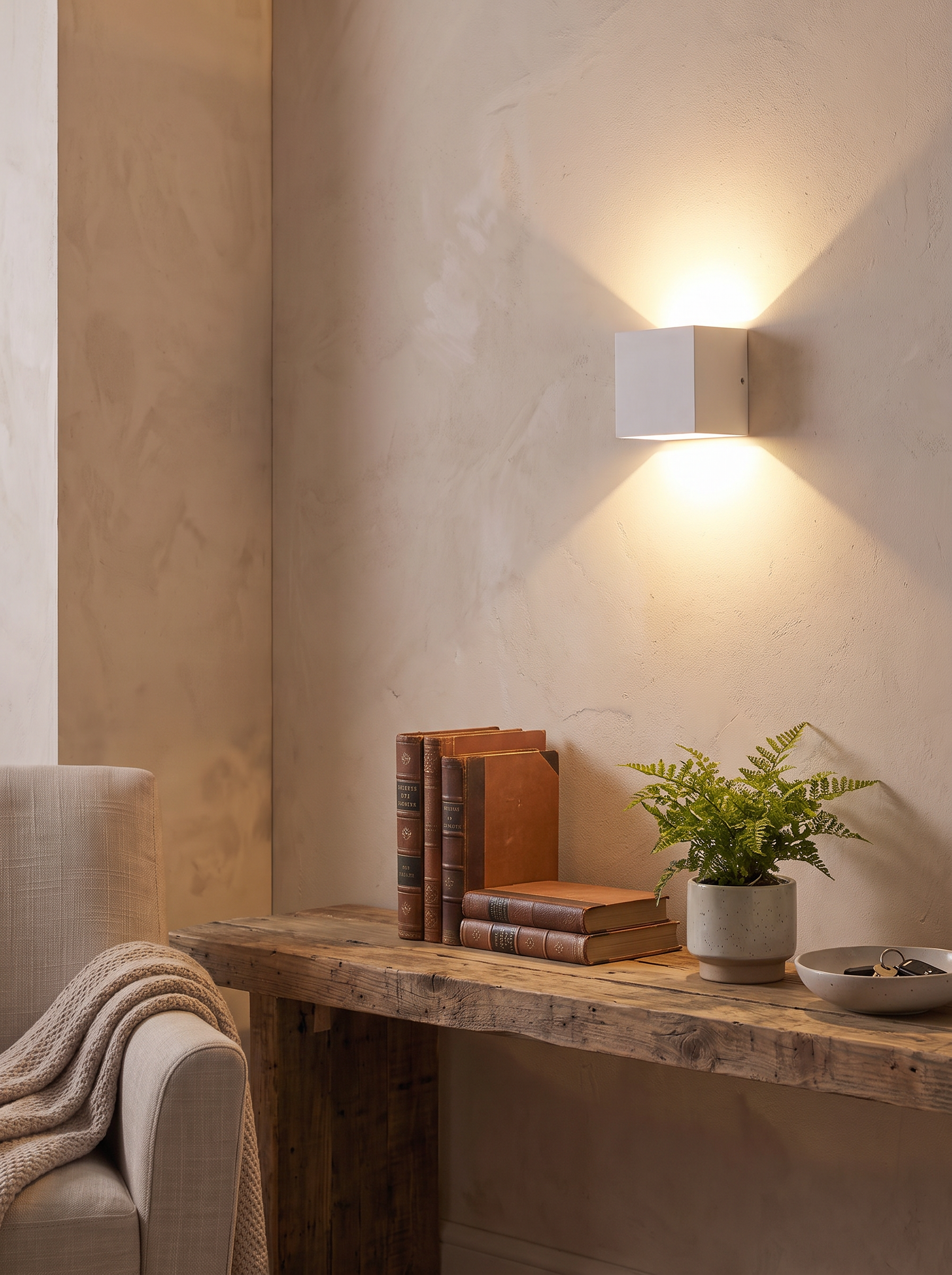Nordic Wave Wall Light reading as a curved shape on a wall