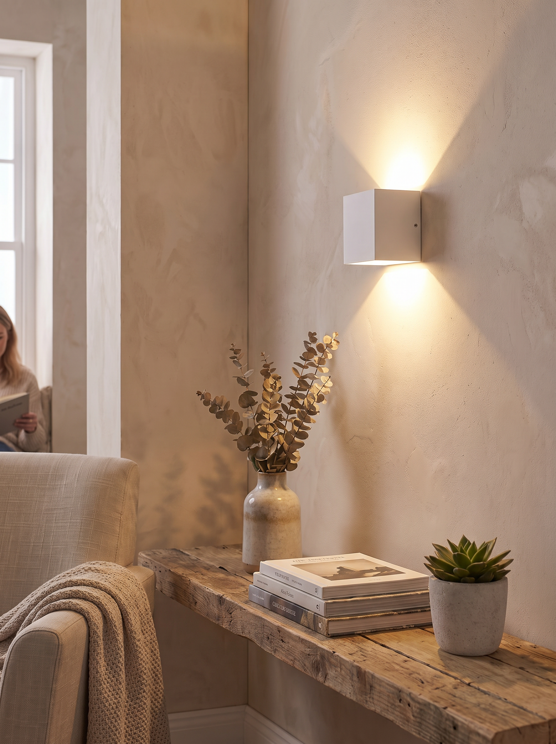 Nordic Wave Wall Light washing soft light up and down a wall