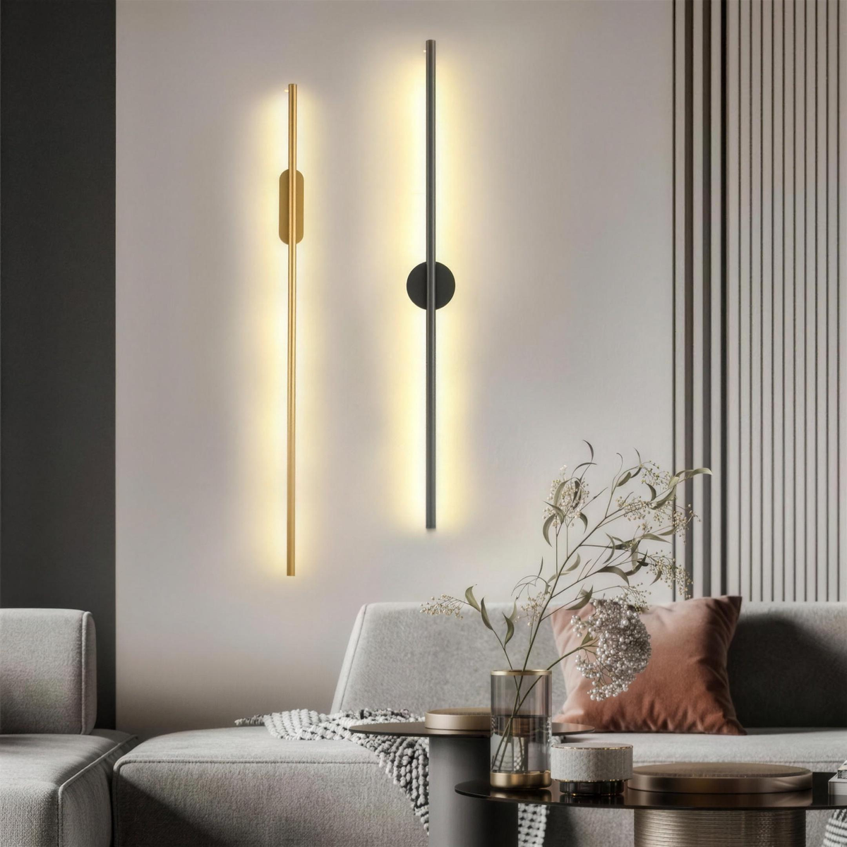 Long strip LED wall light - view 5
