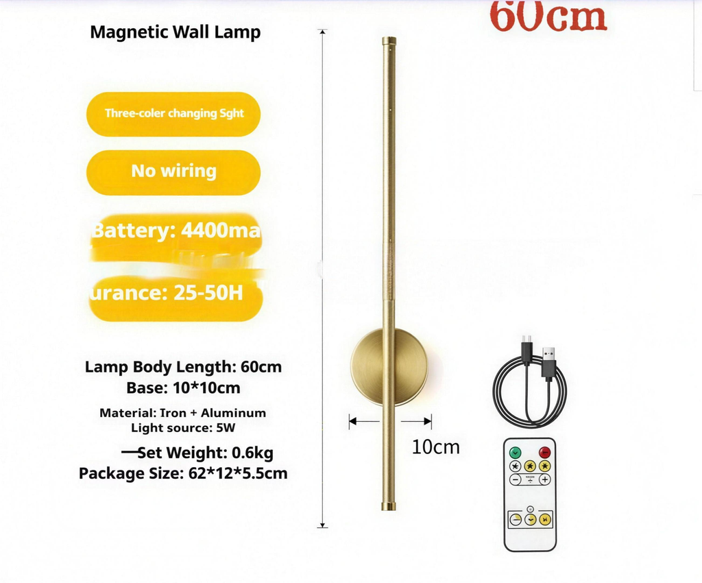 Long strip LED wall light - view 6