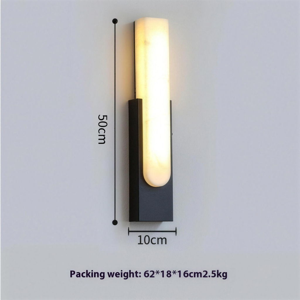 Marble and iron wall lamp - view 4