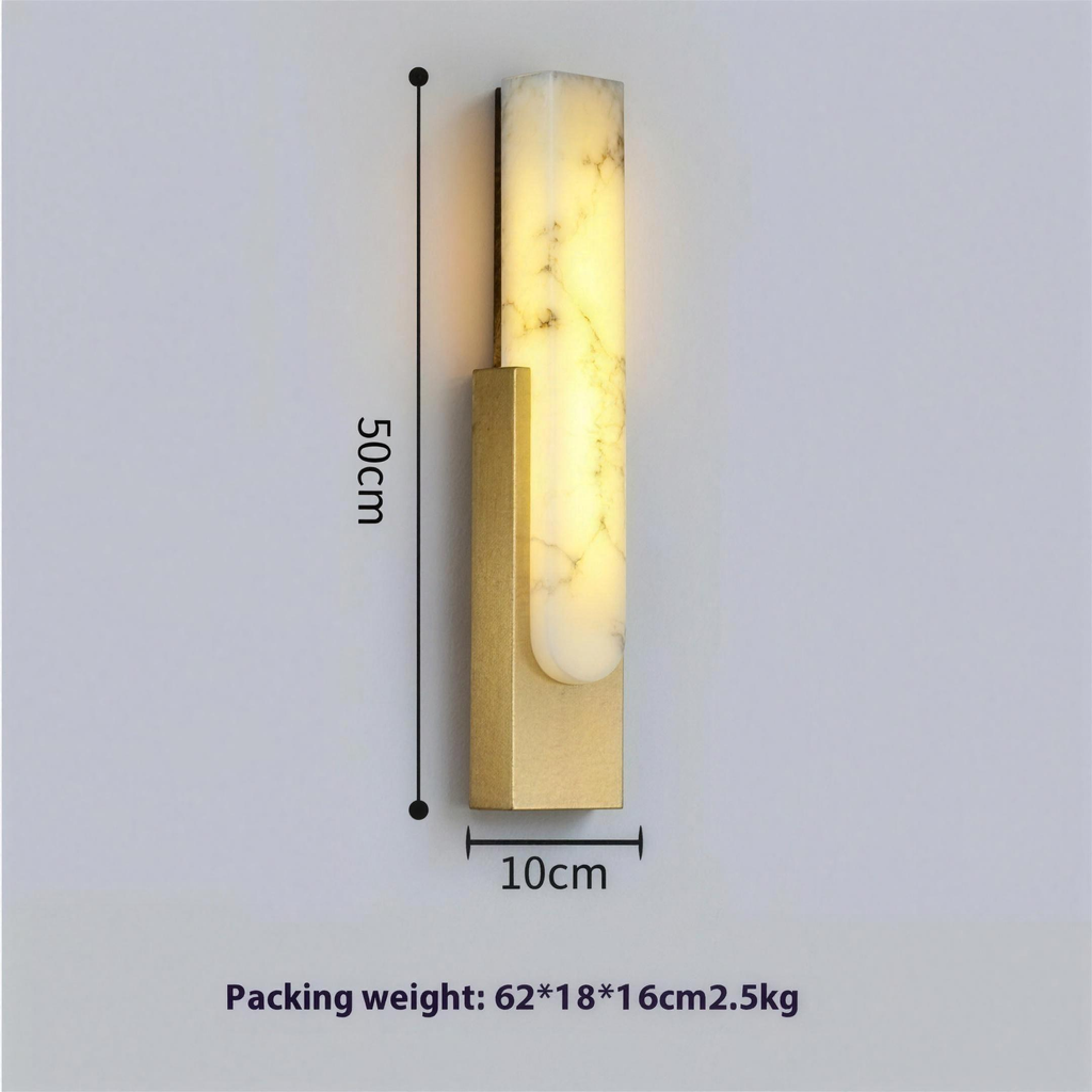Marble and iron wall lamp - view 5