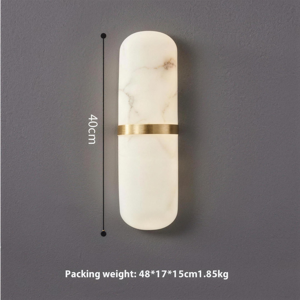 Marble and iron wall lamp - view 6