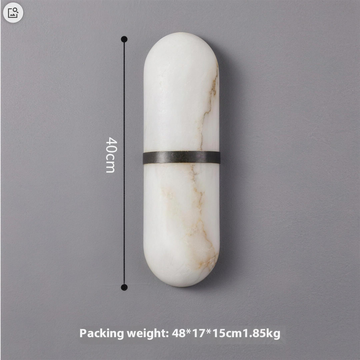 Marble and iron wall lamp - view 11