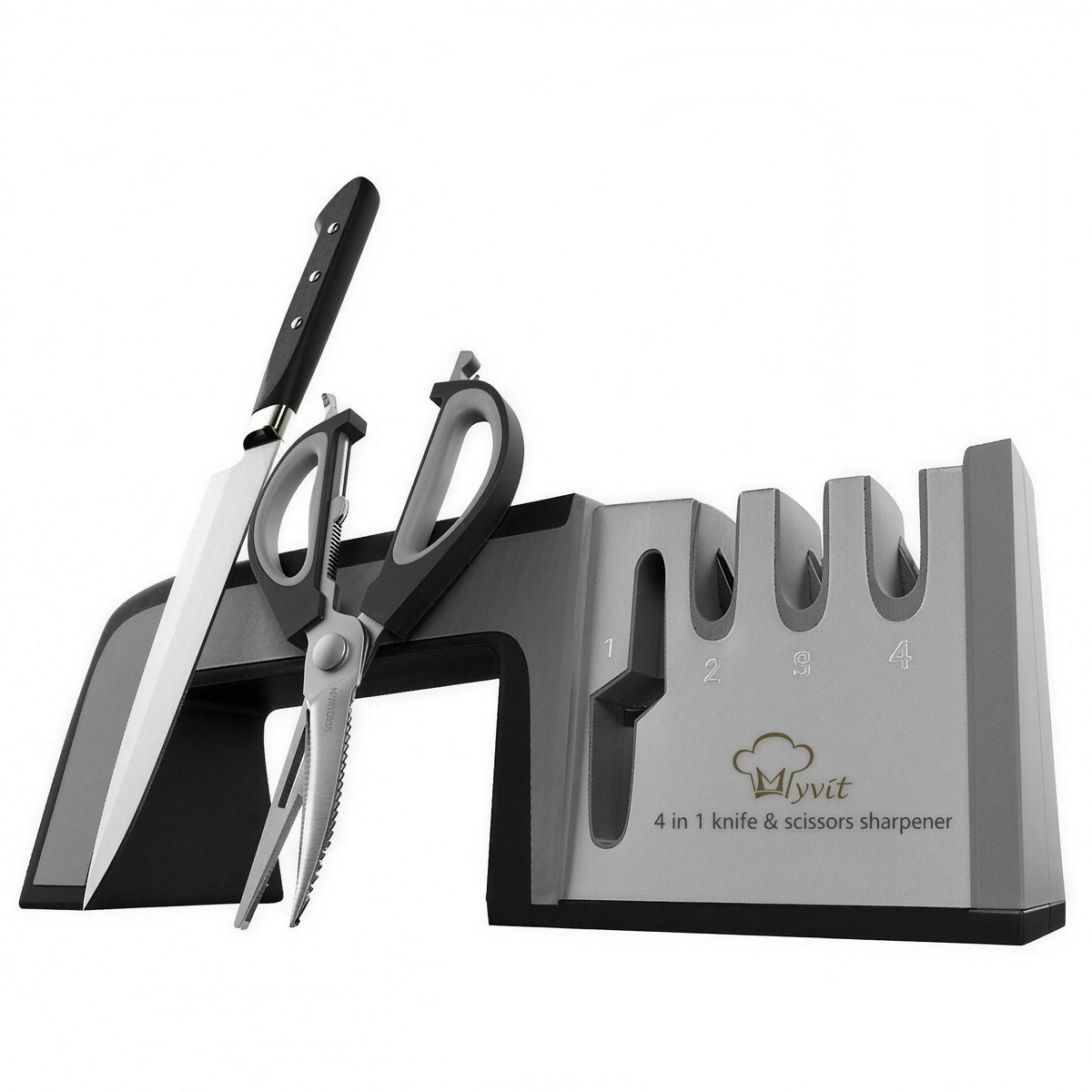 Four in one kitchen knife sharpener - view 2